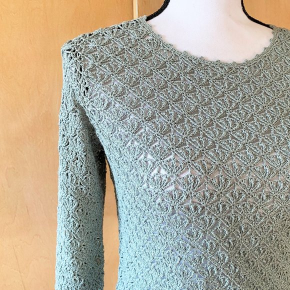 NWT Sz P Finity Studio Wintergreen Loose Knit Top - Picture 2 of 4